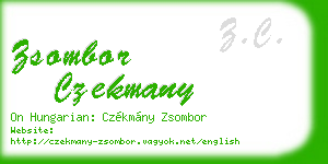 zsombor czekmany business card